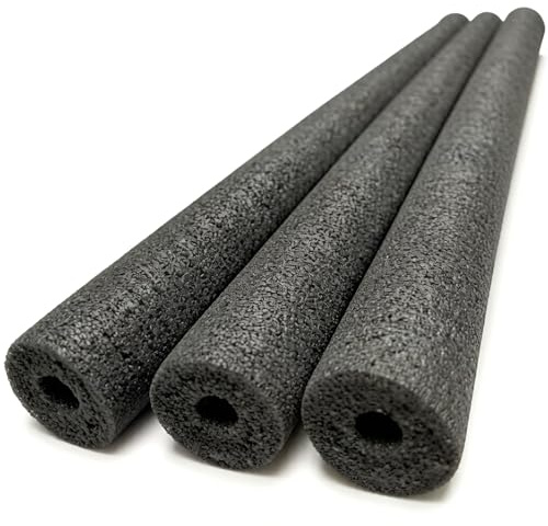 Black Pool Noodles Paquet de 3 Nouilles de Piscine Noires Tubes flottants Creux en Mousse PE antidérapants et Absorbant Les Chocs