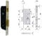 Cisa 1.5 C110.70.0 – C. Bois 70 mm Loquet + levier laiton s/c
