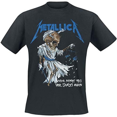Metallica Tip Scales Männer T-Shirt schwarz M 100% Baumwolle Band-Merch, Bands