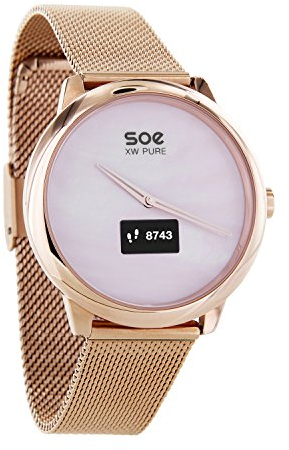 X-WATCH 54017 Hybrid-Smartwatch SOE XW Pure | Damen Android - Fitnesstracker Uhr iOS mit WhatsApp Rose Gold