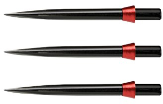 Specialist Darts Points Trident Points Black Standard 32mm with Red Tridents - 1 set per pack