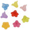 100stk Blütenkelch 10 x 14 mm Frosted Blumen Perlen Kappen Acryl Engelperlen Mix Farben Matt Blüte Lilien Deko Kunstblume Schmuck Basteln D126