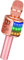 BONAOK Microfono Bambini Senza Fili, Bluetooth Microfono Karaoke Wireless con luci a LED controllabili, Portatile Macchina da Karaoke per Android/iPhone/iPad/Sony/PC Smartphone(oro rosa plus)