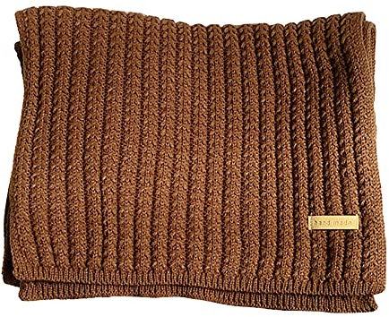Lazzboy Damen Strickschal Wintermode Doppelgestrickte Weiche Wolle Verdickung Warme Langer Schal Kaschmir Warmes Halstuch Großer Feinstrick Winter Schlauchschal (C)