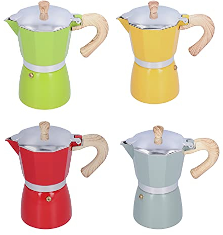 TOTITOM 300MLPot Stovetop Coffee Maker Heat Resistant Kitchen Coffee Pot for Household Moka Pot Stove Top Coffee Maker Espresso Maker(Blue Green)