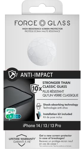 Protège écran Apple iPhone 13 / 13 Pro Anti-impact Garanti à vie Force Glass