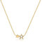 Amberta Damen Himmlisch Halsband aus 925 Sterling Silber: 18 Karat Vergoldete Doppel Stern Halskette