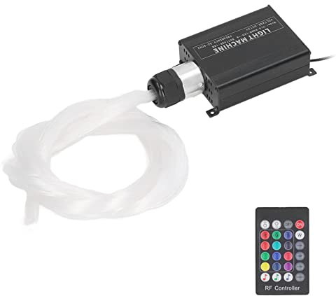 fansheng Lumière à Fibre Optique, Étoile Colorée 12V 16W avec Télécommande, Plafonnier étoile Scintillante Rgbw Activé par Son pour Voiture, Lumière D'ambiance Starlight pour Décoration