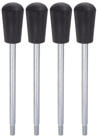 sourcing map 4Stk Klemmen Handgriffe M8 Gewinde 180mm (7) Länge Chrom Beschichtete Drehbare Kurbel Handgriff Griffe Handwheel Schraube Stiel für Drehmaschine