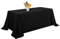 1 Packung Schwarze Polyester-Tischdecke für 2,4 m große rechteckige Tische, 228 x 335 cm, Polyester-Stoff-Tischdecke, knitterfrei,waschbar,Tischdecke, für Hochzeit,Geburtstag,Party,Bankett-Dekoration