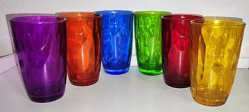 Rofu -Action-Kik Tedi Lot de 6 verres / 6 couleurs / 6 x 0,36 l