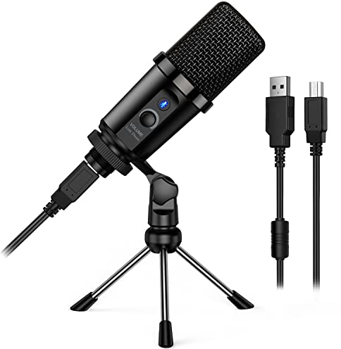 Link Dream Microfono USB, Microfono PC Microfono Condensatore per Streaming, Podcasting, Gaming, YouTube, Voice Over, Microfono per Phone, Computer, Laptop con Treppiede