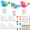 Heartsking Windspiel Bastelset Kinder, Vogel Kindergeburtstag Basteln Holz DIY Doppelseitig mit Windspielröhren Farbe Malpinsel Strass Sticker Seil für Mädchen Jungen ab 3 4 5 6 7 8 Jahre
