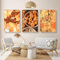3er Premium Poster Set, Aesthetic Herbst Blätter Bilder, Leinwand Malerei, Herbst Bilder Wanddeko für Wohnzimmer Schlafzimmer, Ohne Rahmen (A,50x70cm)