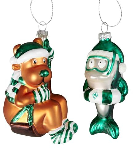 Werder Bremen SV Weihnachtskugeln 2er Set