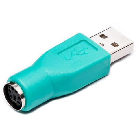 RUITEXUN USB-Stecker auf PS/2-Buchse, Adapter-Konverter-Anschluss für PC, Computer, Maus oder Tastatur