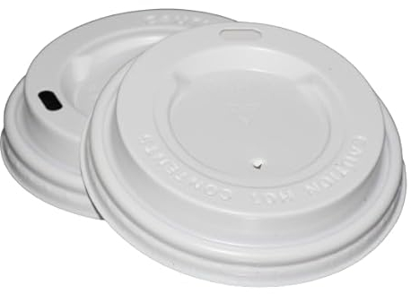 Inoverse 100 Stück Kaffeebecher To Go Deckel, Pappbecher Deckel - Ø 80 mm, Coffee To Go Deckel für Pappbecher, Weiß