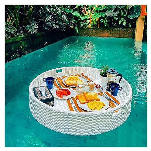 Luxuriöser schwimmender Serviertablett-Pool-Tablett-Tisch, luxuriöser schwimmender Tablett-Tisch, Schwimmbecken für den Pool, zum Servieren von Getränken, Brunch und Essen auf dem Wasser