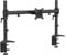 HFTEK - Monitor Tischhalterung für 15-49 Zoll Flach & Curved Bildschirm Erhöhte Tragfähigkeit 20kg pro arm Höhenverstellbar Neigbar Schwenkbar VESA 75 100 - MS121C-N Individuell umrüstbar
