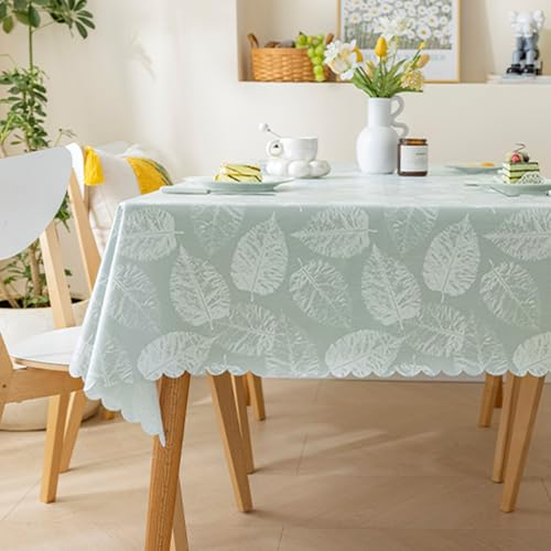 meioro Polyester Tischdecke, Abwaschbar Lotuseffekt Tischtuch, 120x160cm Rechteck Wasserabweisend Tischtücher, Wasserdicht Dekorative Tischabdeckung Schutz für Haus Küche Picknick Party Dekorationen