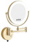 RHIYMWHKN Wandspiegel Badspiegel rund Make-up Spiegel 360 drehbar, Make-up rasieren, Gesichtspflege (gold)