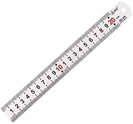 Regla de precisión de metal Regla recta de acero inoxidable 20 cm regla de acero herramienta de medición para oficina aprendizaje dibujo
