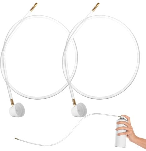 Sibba 2 Pcs Spray Tip Nozzle Extension Hose 360 Degrees Extension Hose Male Stem Spray Cans Hose Attachments Auto Car Nozzle Film 4.5mm Extension for Aerosol Supplies