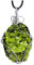 Collar de moldavita 1pc con Cuerda, Collar de Cristal de moldavita de Vidrio Envuelto en Alambre, Collar de Roca meteorita curativa para Mujeres Hombres