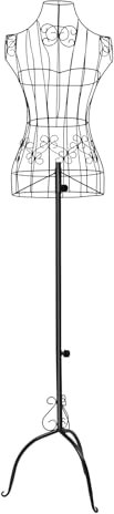 Schaufensterpuppe SchneiderbüSte Schwarz Metall BüSte Vintage Dekorative Draht Torso Elegant Und Standard Form SchöNe Dekoration FüR Boutiquen BekleidungsgeschäFte Schaufenster Einkaufszentren