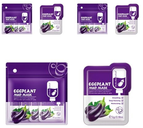 Purifying Eggplant Clay Mask,Deep Cleansing Eggplant Clay Mask,Skin Smoothing,for Face Pore Refining Skin Care Oil (3pc)