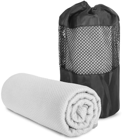 GLOSKIN Toalla Antideslizante para Esterilla de Yoga Pilates con Silicona Antideslizante, Lavable a Máquina, 183x63cm Toalla Grande para Esterilla de Yoga para Fitness, Ejercicio