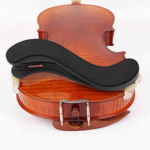 SPYMINNPOO Faltbare Schulterstütze für Violine 4/4, schwarzer Schwamm | Weicher Kunststoff und Schwamm, faltbare Montageklauen, verstellbarer Winkel für individuelle Spielposition