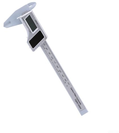 Digitaler Solar-Messschieber, 0–150 mm, Kunststoff, Messwerkzeug mit LCD-Display und metrischer/imperialer Umwandlung für Schmuck