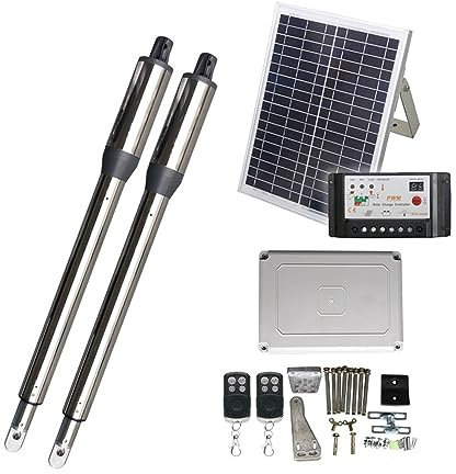 Automatischer Türöffner 300 kg Solar-Automatik-Schwenktürantrieb mit Fernbedienung, elektrischer DC-Einzellinear-Schwenktürmotorantrieb