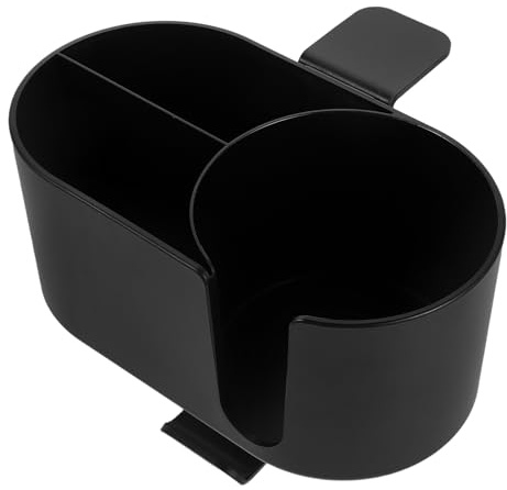 HOMOCONO 4 in 1 Desk Cup Holder Clamp Metal Detachable Clamp-on Storage Rack for Countertop Storage and Gaming, Space Optimisation Design with Flexible Use for Water Mug, Headphone,