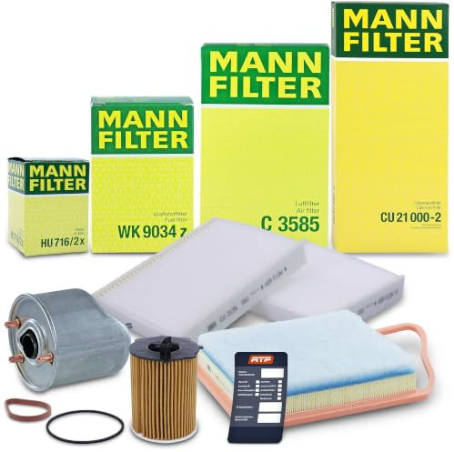 MANN-FILTER Inspektionspaket Filterset 1x Ölfilter, 1x Luftfilter, 2x Innenraumfilter, 1x Kraftstofffilter Kompatibel mit CITROËN C3, C4 CACTUS,DS3 (SA_), DS3 Cabriolet, PEUGEOT 2008 I (CU_), 207, 208