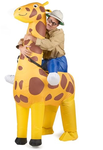 Jadeo - Déguisement Girafe gonflable Adulte Taille Unique - Multicolore