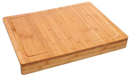 PEGANE Planche à découper avec Rebord en Bambou Coloris Naturel - Dim : L. 45 x l. 34,5 cm