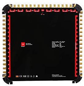 RED OPTICUM OMS 17/32 PRO TR Sat Multischalter 32 Teilnehmer - Sat Verteiler 4 Satelliten an bis zu 32 Teilnehmer mit vergoldeten Kontakten - 3D UHD 4K Ready - Multiswitch Quattro LNB geeignet