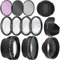 Kit di lenti ultra deluxe per Nikon D3400, D3500, D5600 con obiettivo da 1855 mm, Sony A7, A7III con 2870mm, A6000, A6400, A6600 – Include: set di filtri da 58 mm + grandangolo da 58 mm e