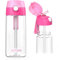 Jarlson® Borraccia Bambini, Bottiglia 500 ml, Senza BPA, Bottiglia Acqua con Cannuccia, per la scuola e l'asilo, realizzato in plastica di alta qualità (rosa)