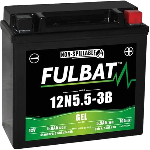 FULBAT BATTERIE MOTO FULBAT GEL 12N5.5-3BF 12V 5,8AH 55A