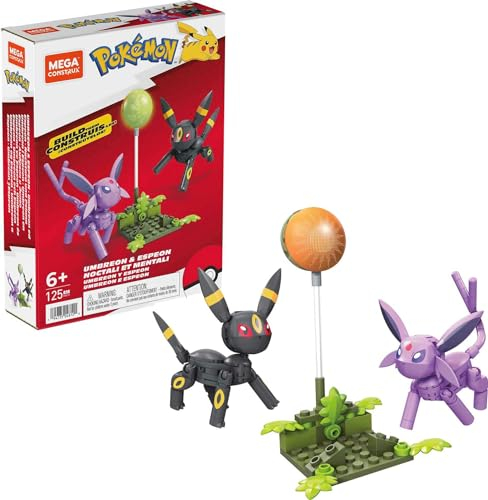 MEGA HGC21 - Mega Construx Pokémon Umbreon & Espeon, Konstruktionsspielzeug, Spielzeug ab 6 Jahren