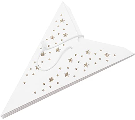 Lurrose Papierstern Lampenschirm Kronleuchter Lampenschirm Papier 3D Weihnachtssterne Lichtabdeckung Licht Schatten für Weihnachten Hochzeit Hängen Dekoration 60cm