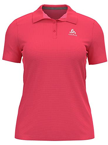 Odlo Damen F-Dry Kurzarm Polo Shirt, Paradise pink, S