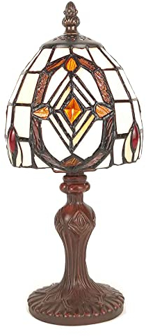 Clayre & Eef LumiLamp 5LL-6138 Tischlampe Tiffany 13x29 cm E14/max 1x40W Beige