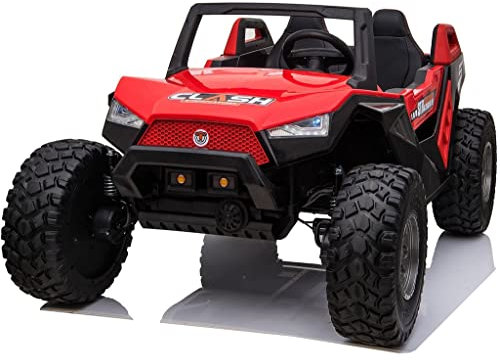 Clash XL - Pro™ Kids Electric Ride on Car/Buggy/Jeep/Quad 24v Battery Powered Children's Big Two Seater Truck (Red)