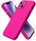 ACRONIX Compatible with iPhone 14 Case 6.1,with 1 x Screen Protector, Silky-Soft Touch Liquid Silicone Shockproof Rubber Cases Comprehensive Protection Cover for iPhone 14-Hot Pink