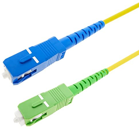 CableMarkt - Cable Fibra Óptica SC/PC - SC/APC Monomodo Simplex OS2 9/125 µm 15 m