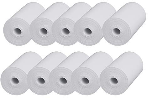 Rfeeuubft 10 Rollen Thermopapier für Quittungen, Registrierkasse, Thermopapier, 57 x 30 mm, für Registrierkasse für Drucker